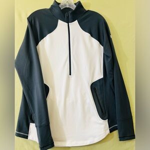 NWT Under Armour ColdGear Reactor Womens Quarter Zip Pullover White Gray XL